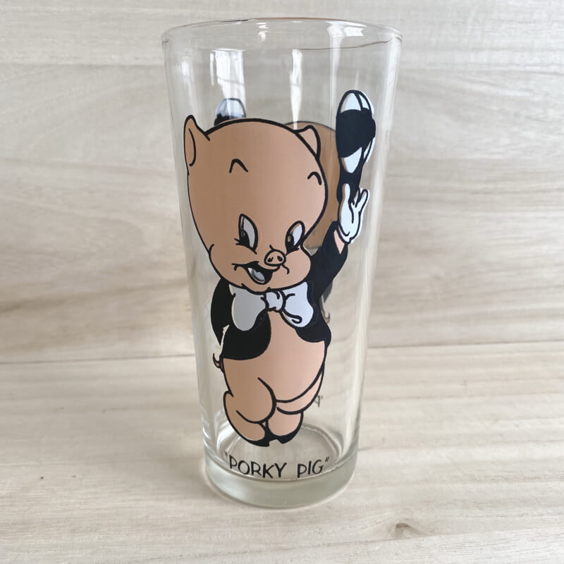 ペプシ コレクターシリーズ “PORKY PIG” ヴィンテージ コップ グラス 